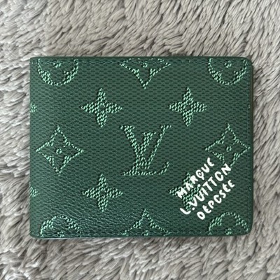 Green Monogram Coated Canvas Slender Wallet For Men Louis Vuitton