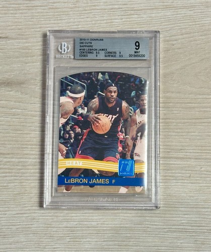 LeBron James 2010-11 Donruss Die Cuts /49 SAPPHIRE #165 BGS 9 ++