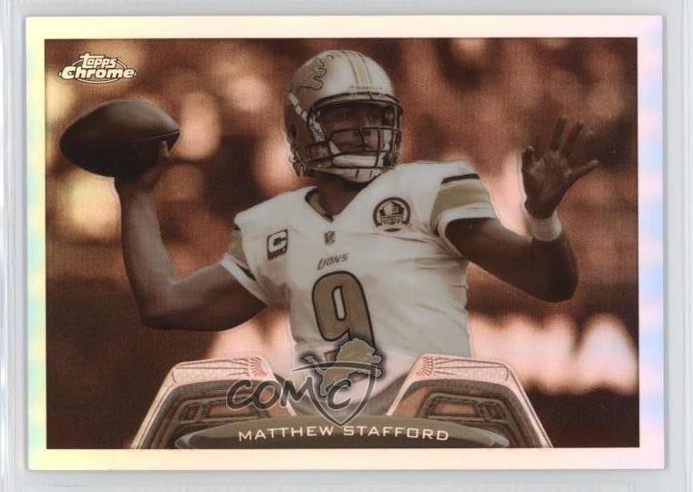 2013 Topps Chrome Sepia Refractor 44/99 Matthew Stafford #140 1by