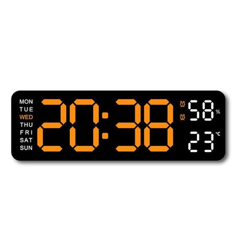 Digital Clock LED Display Desk Table Temperature Alarm Time Modern Home Decor - Picture 11 of 15