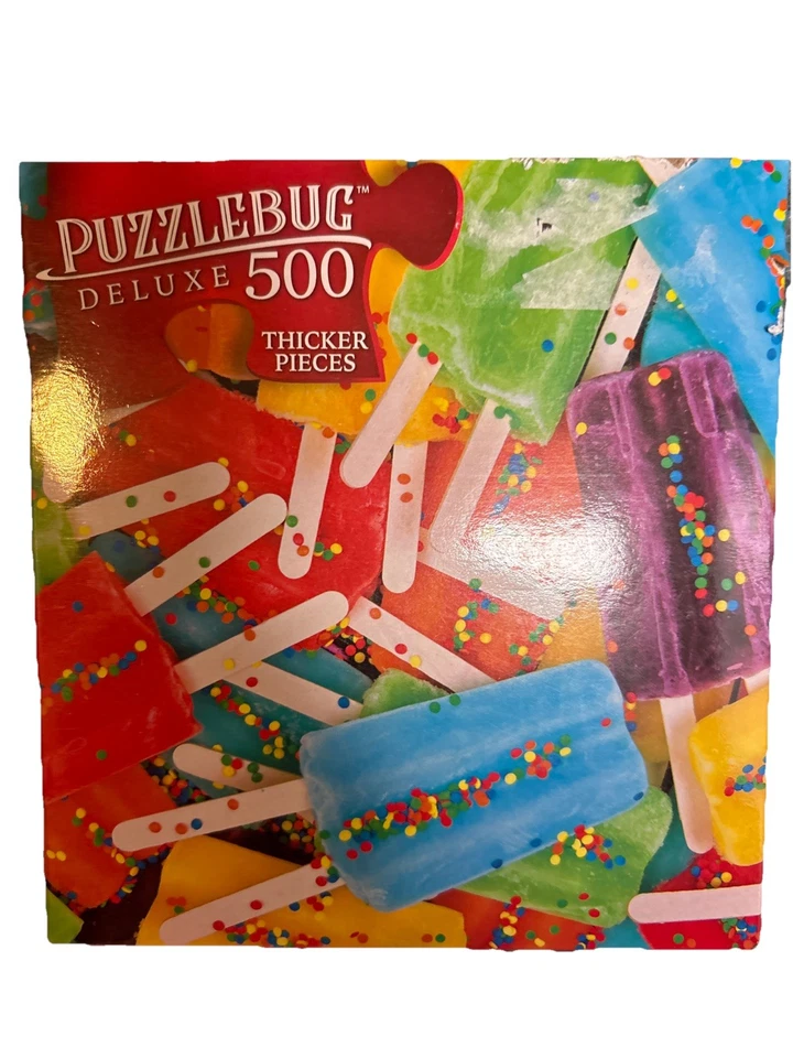 PUZZLEBUG 500 PIECE DELUXE THICKER PIECE PUZZLES BRIGHT COLORFUL LOT OF 7 NEW - Image 3 of 4