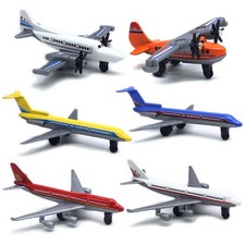 6 Pack Toy Airplanes Diecast Pull Back Airplane Toys Alloy Planes Model for Kids