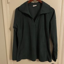 Columbia Arctic Air Green 1/2 Zip Fleece Pullover Women's Sz XL Lightweight NWT