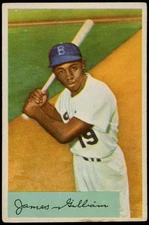 1954 Bowman Baseball No 74 James Junior Gilliam Brooklyn Dodgers