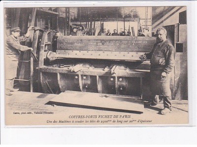 CREIL: safes betting sheet, one of the sheet metal sewing machines of