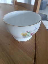 Open Sugar Bowl In the Old Country spray pattern by Queen Anne fine bone china