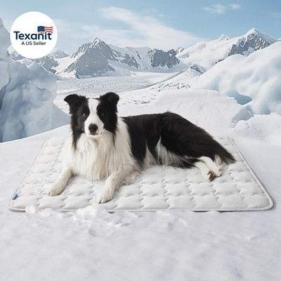Bedsure Cooling Dog Mat Extra Large, Q-Max 0.5 XL Thin Breathable Cold Crate Pad