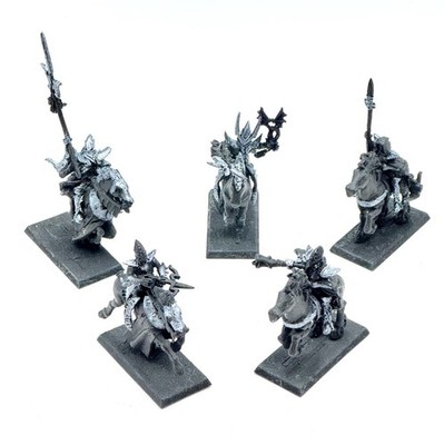 Warhammer Dark Elves Dark Riders Elf Fantasy Old World Metal Vintage Painted x5