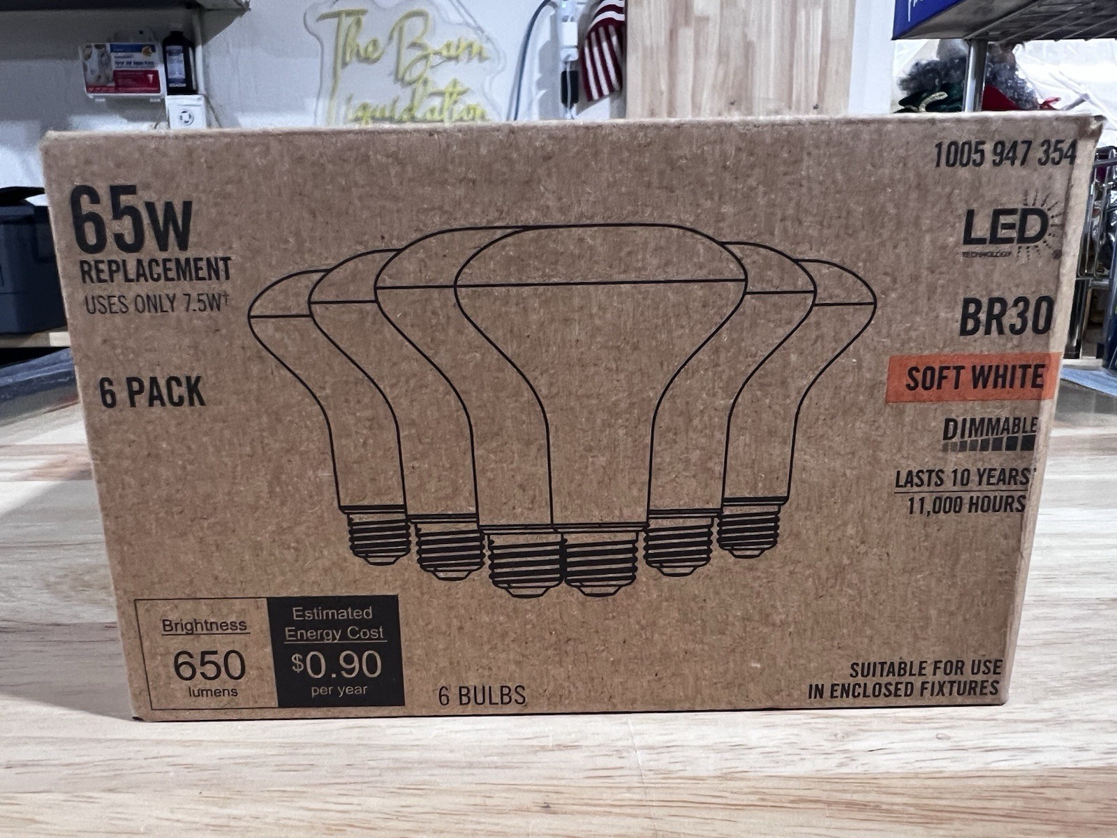 6pk Ecosmart 65w BR30 Dimmable Led Replacement Soft White Light Bulbs