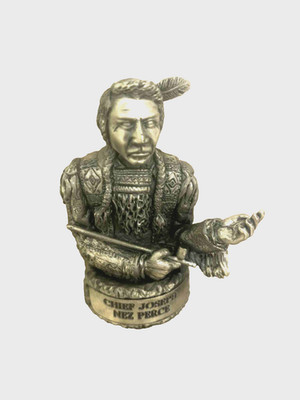 Pewter Native American Statue - Evergreen Studio Collection -Chief Joseph - UK