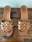 Tory Burch Women's Brown Logo Slide Sandals Slip On Open Toe Wedge — photo 3