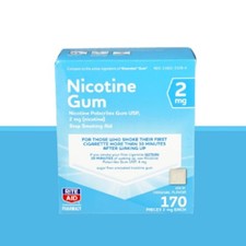 Rite Aid Nicotine Gum 2mg 170ct Original, Stop Smoking Aid, FAST SHIP