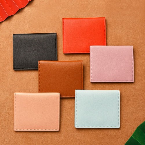 Color Women Card Bag Korean Style Wallets Bank Card Holder Short Clutch Bag