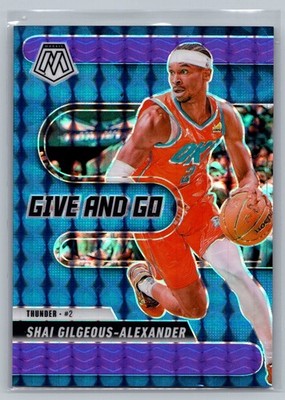 2024 Panini Mosaic #2 Shai Gilgeous-Alexander Give & Go Mosaic Blue #/149