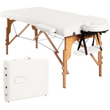 Folding Massage Table Lash Bed, 84'' Professional Massage Bed 2 Fold with Hea...