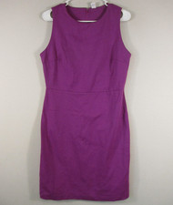 Old Navy Womens Pullover Crew Neck Midi Dress Back Zip Sleeveless Size M Purple