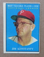 Jim Konstanty  1961 Topps  #479 MVP Hi #