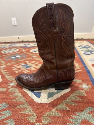Lucchese Classics Caiman Cowboy Boots Men 10 D Brown Exotic  display picture 2