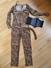 Karnevalskostüm Damen Katze Overall Gr. S/M Leo
