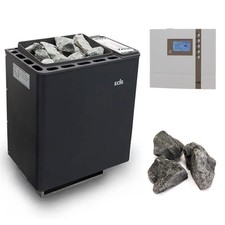 EOS Bi-O Thermat W Sauna Électrique 9 kW Set Bio Combinaison Vapeur, Anthracite