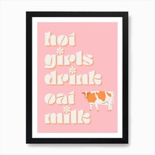 Oat Milk Art Print Framed Wall Art Poster Canvas Print Picture