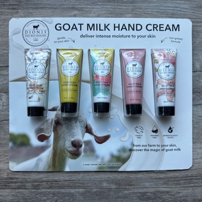 Dionis Goat Milk Hand Cream, Lotions, 5 Pack of Moisturizer, 1oz Each