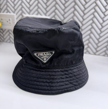 Autentico cappello Prada Re-Nylon Bucket nero taglia M 1HC137