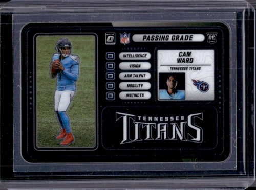 2025 Panini Donruss Optic Cam Ward Passing Grade RC Rookie #1 Titans