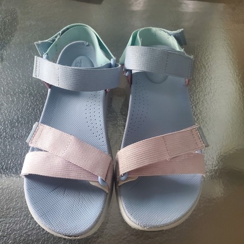 DANSKO Racquel Webbing Sport Sandal Women's 6.5-7  EU 37 Adjustable Sky Multi - Afbeelding 2 van 16