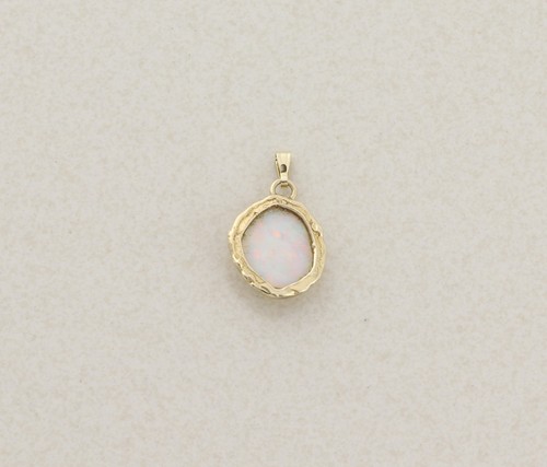 Anhänger nur 14k Gelbgold natürlicher Opal Anhänger 1" x 1/2" - Bild 6 von 7