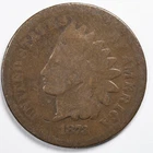 1873 Indian Head Penny Cent About Good (AG)