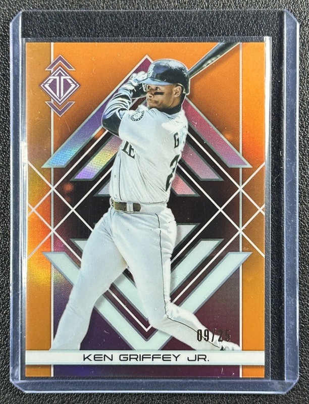 KEN GRIFFEY JR. 2025 TOPPS TRANSCENDENT #94 ICONS CHROME ORANGE REFRACTOR 9/25