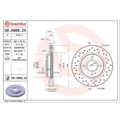 Brembo 2 Bremsscheiben + 1 Satz Beläge vorne 25950706