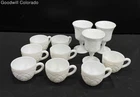 bundle of assorted white Milk Glass Cups