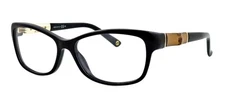 New GUCCI GG3673 4UA 53mm Black Bamboo Cat Eye Eyeglasses Frames Italy