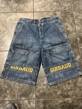 VNTG Y2K Marithe Francois Girbaud Jeans Blue Shorts Cargo Shuttle Tape Mens 34