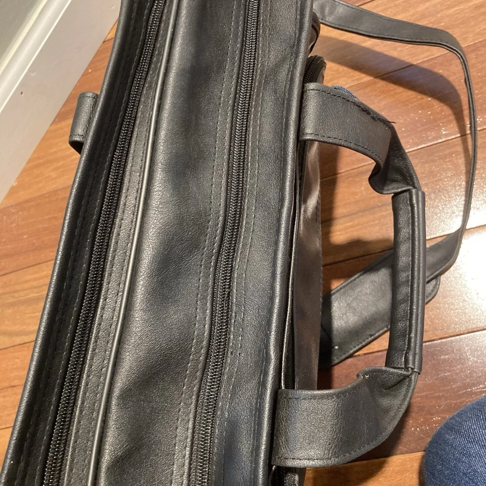 Винтажный Leeds кожаный портфель наплечная сумка-планшет с логотипом - Изображение 3 из 4