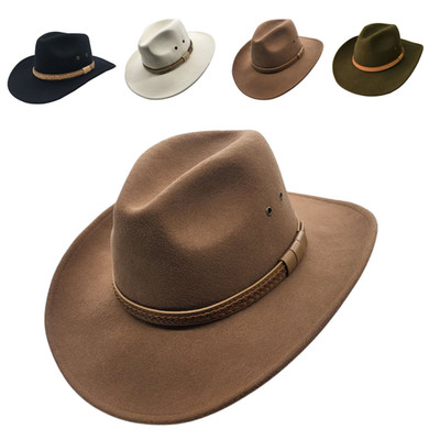 Herren Wollfilz Cowboy Hut - Vintage American Western knautschbar wasserabweisend