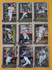 2025 Topps Chrome Baseball Team Set 9 Cards Colorado Rockies Schunk RC Drew Romo