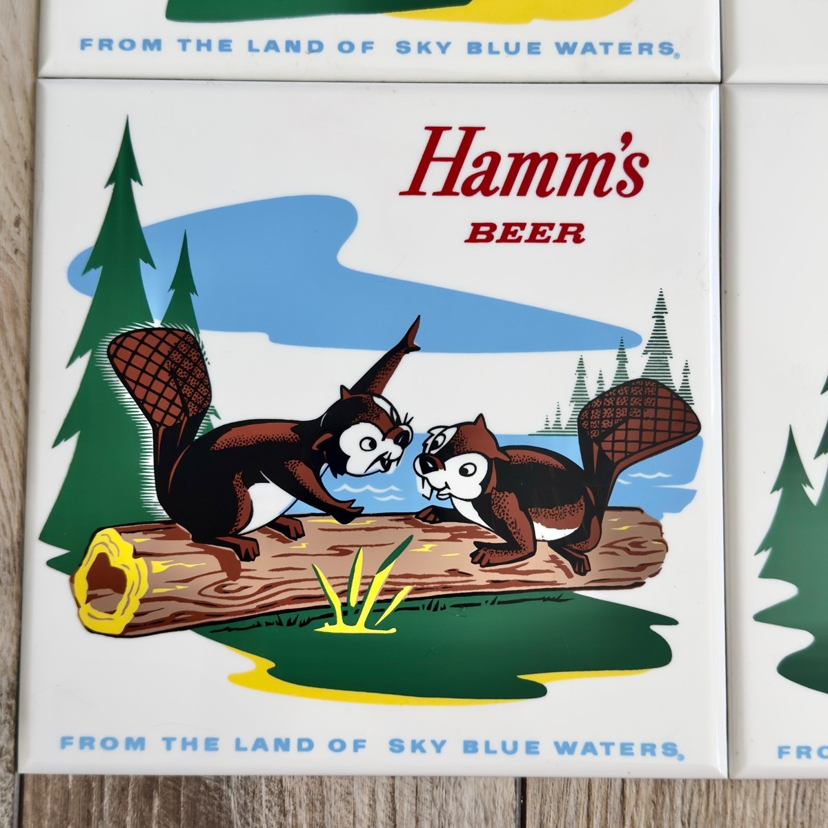 Vintage 1960's Hamm's Beer Lakeside Plastics Tiles Complete Full