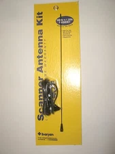 BARJAN 910-753 30MHz-1.2GHz MOBILE MIRROR MOUNT BLACK SCANNER ANTENNA w/ COAX 