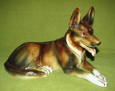 Porzellan Sch&auml;ferhund; Rauchverzehrer ohne Elektrik