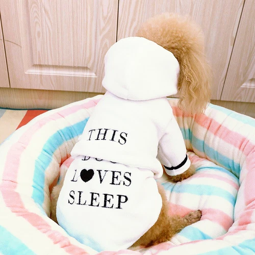 Pet Dog Pajamas Fleece Puppy Pyjamas Sleepwear Clothes Hoodie French Bulldogš - Picture 4 of 14