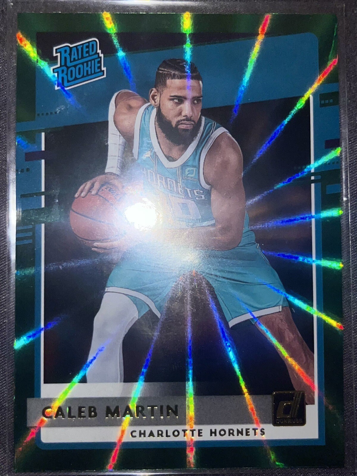 2020-21 Donruss CALEB MARTIN Rated Rookie Green Laser Parallel #212 Hornets 🏀