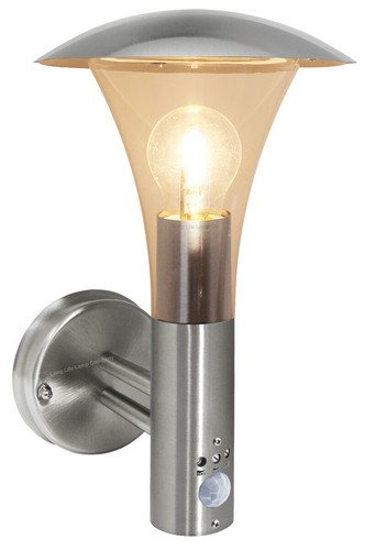 PIR Sensor Wall Light with Movement Sensor IP44 Stainless Steel - Picture 2 of 13