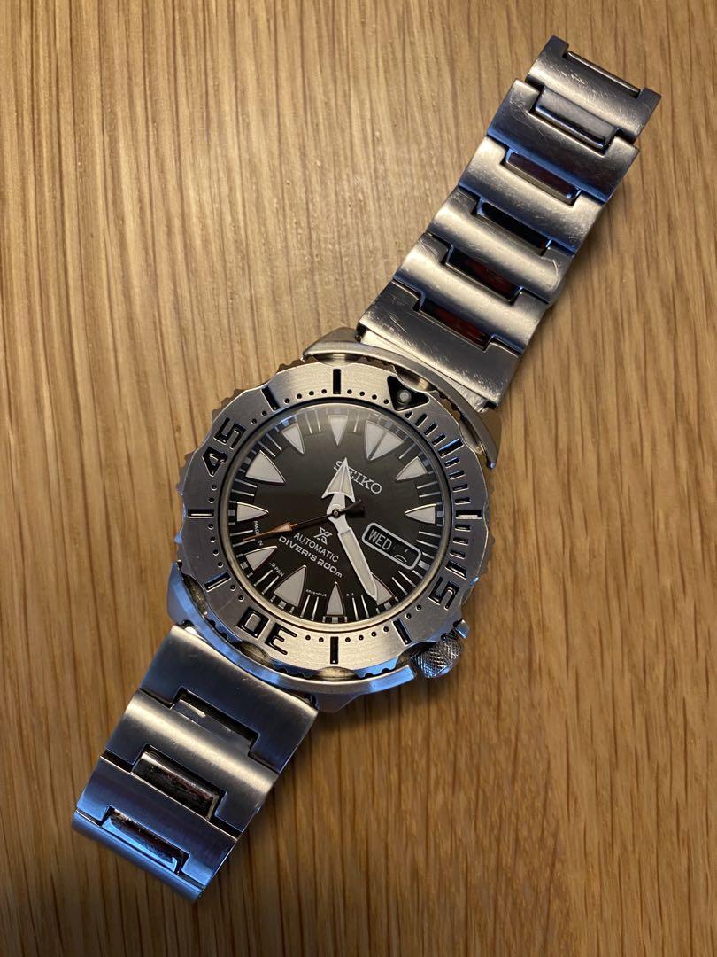 Seiko Black Monster SRP307J1 DayDate Divers 200 Shark Tooth Seiko Black Monster SRP307J1 DayDate Divers 200 Shark Tooth