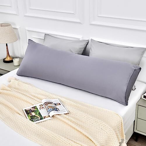 Cotton Pillow Cover 1 Pack, 600 Thread Count Pillow case 20"x54", Body White - Picture 6 of 6