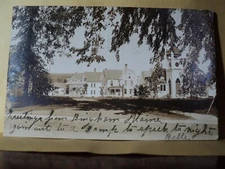 BIRMINGHAM ME Maine Street scene w/ Church 1906 RPPC postcard