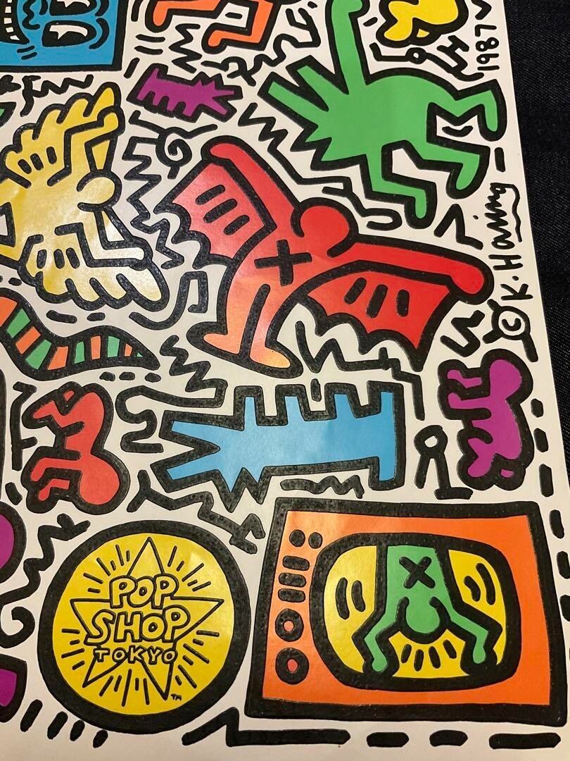 Keith Haring POP SHOP TOKYO Sticker & Magnets 1987 Silk Screen