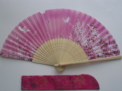 Garneck Seidenfächer Japanisch | Klappfächer Aus Stoff Für Damen | Vintage Faltfächer Für Tanz & Dekoration